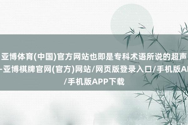 亚博体育(中国)官方网站也即是专科术语所说的超声波洁牙-亚博棋牌官网(官方)网站/网页版登录入口/手机版APP下载