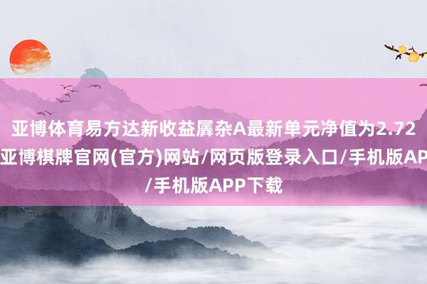 亚博体育易方达新收益羼杂A最新单元净值为2.7215元-亚博棋牌官网(官方)网站/网页版登录入口/手机版APP下载