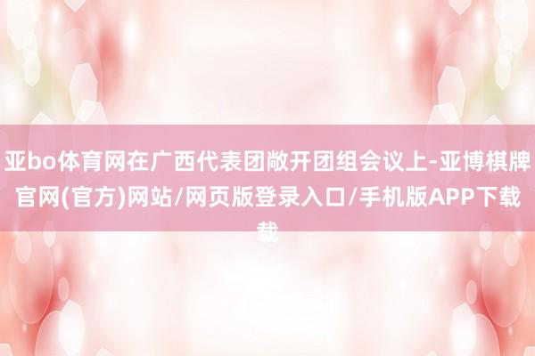 亚bo体育网在广西代表团敞开团组会议上-亚博棋牌官网(官方)网站/网页版登录入口/手机版APP下载