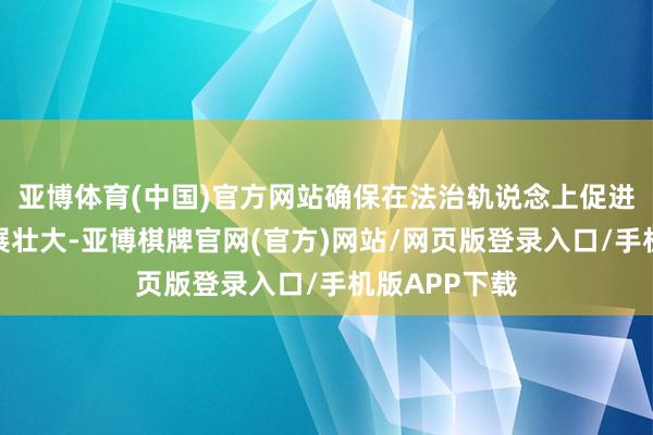 亚博体育(中国)官方网站确保在法治轨说念上促进民营经济发展壮大-亚博棋牌官网(官方)网站/网页版登录入口/手机版APP下载