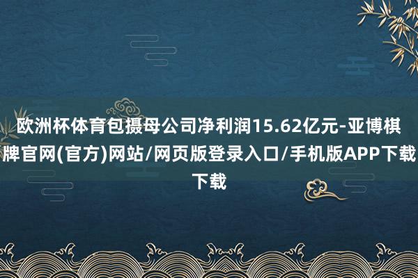欧洲杯体育包摄母公司净利润15.62亿元-亚博棋牌官网(官方)网站/网页版登录入口/手机版APP下载